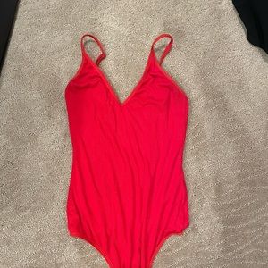 Aritzia Red Bodysuit